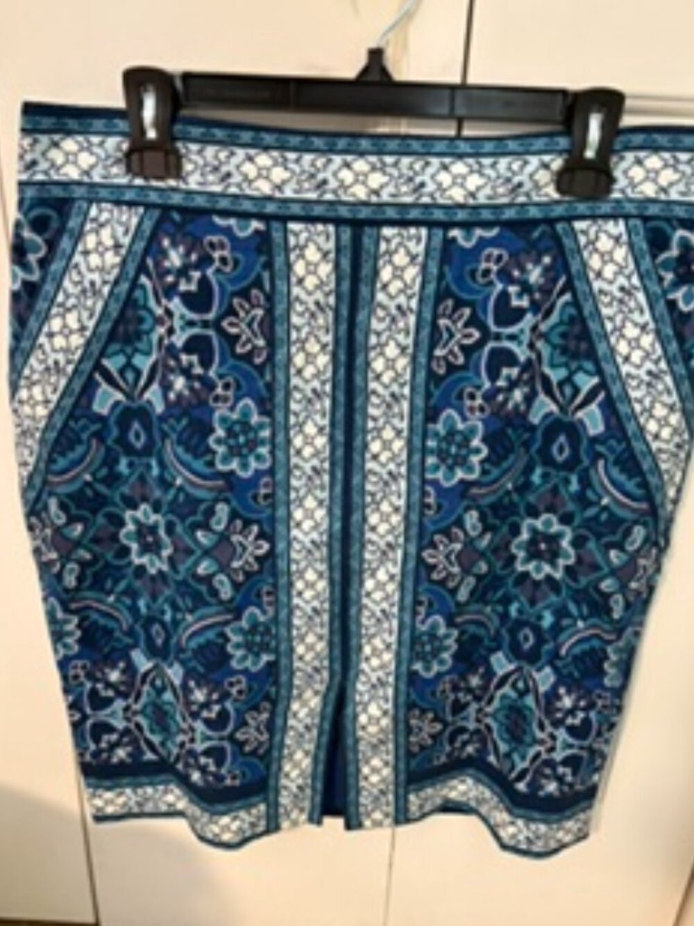 Loft Blue Floral skirt size 12